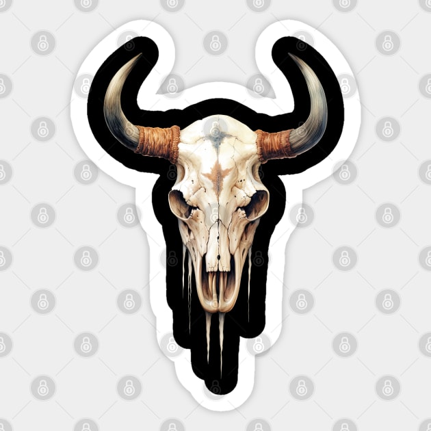 Cow Skull Sticker by Urban Archeology Shop Gallery